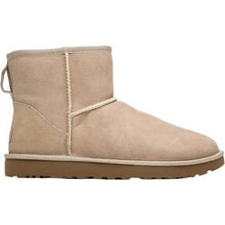 UGG Classic Mini II Γυναικεία Μποτάκια Suede Μπεζ με Γούνα 1016222-SAN