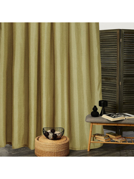 WhiteEgg Κουρτίνα Παραθύρου με Τρέσα 270x280 K066-10 Gold Olive