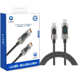 Lito LD09 Braided USB-C to Lightning Cable 100W 1.2m Black 5949419258631