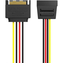 Vention Καλώδιο Τροφοδοσίας 15-Pin SATA III to 15-Pin SATA III 0.3m Multicolor