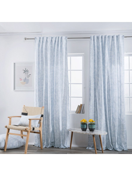 Teoran Κουρτίνα Παραθύρου με Τρέσα 140x275 Cayo 52014 Blue