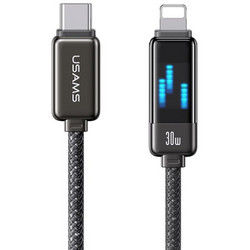 Usams SJ743 Braided USB-C to Lightning Cable 30W 1.2m Black SJ743USB01