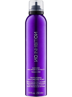 No Inhibition Guarana & Organic Extracts Αφρός Μαλλιών για Όγκο Δυνατό Κράτημα 250ml