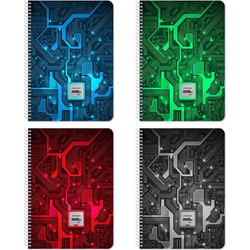 Must CPU Σπιράλ Τετράδιο Ριγέ B5 150 Φύλλων 5 Θεμάτων Διάφορα Σχέδια 4τμχ 000584429