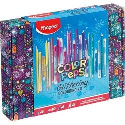 Maped Color Peps Glittering Σετ Ζωγραφικής 21x27x5cm 31τμχ