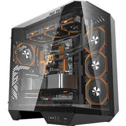 Darkflash DY470 Shadow Black Gaming Midi Tower Κουτί Υπολογιστή RGB με Πλαϊνό Παράθυρο