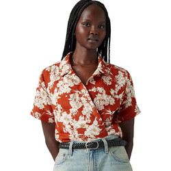 Levi's Κοντομάνικο Γυναικείο Πουκάμισο Φλοράλ Πορτοκαλί 001HO-0007