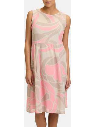 Betty Barclay Midi Καλοκαιρινό Καθημερινό Φόρεμα Μπεζ 1670/1148-1827