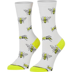 Cool Bees Γυναικείες Κάλτσες με Σχέδια Λευκές 10007WCNCF