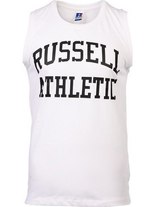 Russell Athletic Iconic Singlet Ανδρικό Αθλητικό T-Shirt Λευκό E25-601-1-001