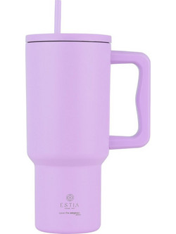 Estia Straw Tumbler XL Save The Aegean Lavender Purple 900ml