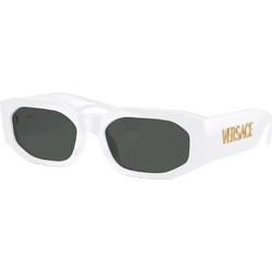 Versace VE4489U 314/87 Γυναικεία Γυαλιά Ηλίου Ορθογώνια Κοκάλινα Λευκά με Μαύρο Φακό