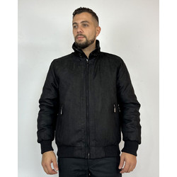 Sogo Ανδρικό Μπουφάν Χειμωνιάτικο Bomber Μαύρο 24530-139-079