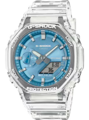 Casio G-Shock Ανδρικό Ρολόι Χρονογράφος με Λευκό Καουτσούκ Λουράκι GA-2100BM-7A2ER