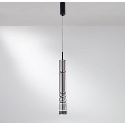 LUCE Crookes LED-CROOKES-S-GR Κρεμαστό Φωτιστικό Οροφής Μονόφωτο LED Ασημί
