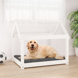 vidaXL Υπερυψωμένο Κρεβάτι Σκύλου Λευκό 81x60cm 822208
