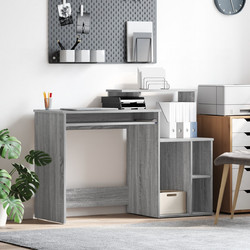 vidaXL Γραφείο Ξύλινο με Βιβλιοθήκη 120.5x44x88.5cm 869479