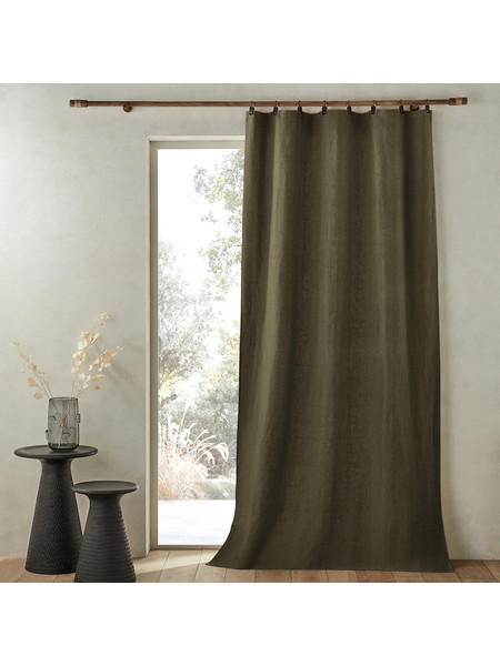 La Redoute Κουρτίνα Παραθύρου με Γάντζους 140x220 Private 324414249 Χακί