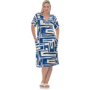 PNN Nightwear Midi Καλοκαιρινό Καθημερινό Φόρεμα Navy Μπλε 0243-0003-1