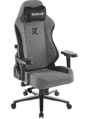 Redragon C505G Καρέκλα Gaming Υφασμάτινη με Ρυθμιζόμενα Μπράτσα Γκρι 28.16.0003