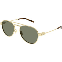 Saint Laurent SL708 003 Ανδρικά Γυαλιά Ηλίου Aviator Μεταλλικά Χρυσά με Πράσινο Φακό