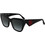 Karl Lagerfeld KL6184 001 Γυναικεία Γυαλιά Ηλίου Πεταλούδα Κοκάλινα Μαύρα με Μαύρο Φακό