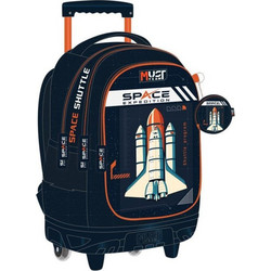 Must Space Expedition Σχολική Τσάντα Τρόλεϊ Δημοτικού Μαύρη 586240