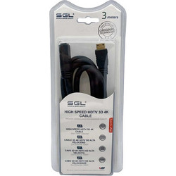 SGL Καλώδιο HDMI Male to HDMI Female 3m Black