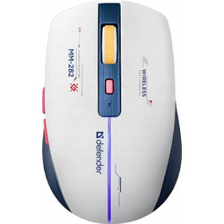 Defender Dila MM-282 Ασύρματο Gaming Ποντίκι RGB 1800 DPI White