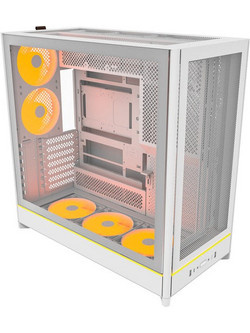 Montech HS01 Pro White Gaming Midi Tower Κουτί Υπολογιστή RGB με Πλαϊνό Παράθυρο