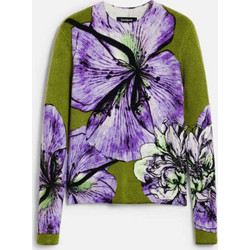 Desigual Orchidea Γυναικεία Πλεκτή Μπλούζα Πράσινη 25WWJF42-3113