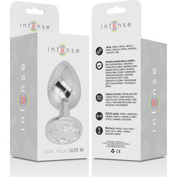 Intense Metal Πρωκτική Σφήνα Diamond Plug 8cm Ασημί D-234375