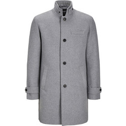 Jack & Jones Emelton Ανδρικό Παλτό Μακρύ Μάλλινο με Επένδυση Γκρι 12258672