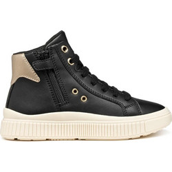 Geox Παιδικά Sneakers Μποτάκια Μαύρα Χρυσά J56M3A000BCC0531