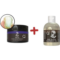 Qure MrQ Hard Water Pomade 100ml + MrQ Pre Shave Oil 30ml