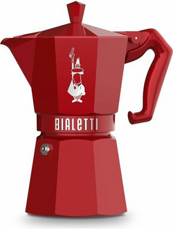 Bialetti Moka Exclusive Μπρίκι Espresso 6Cups Κόκκινο
