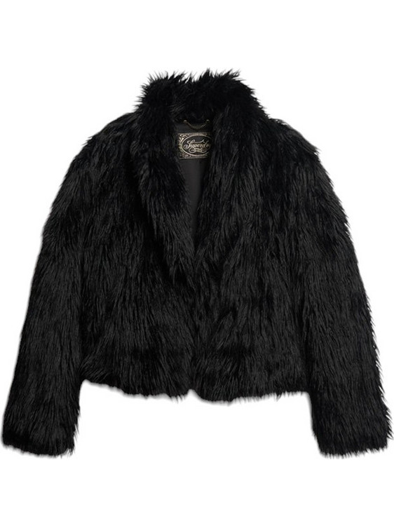 Superdry Γυναικεία Γούνα Κοντή Μαύρη W5011699A-2ZY
