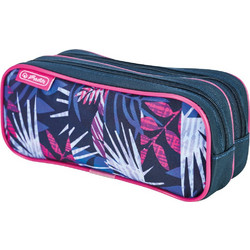 Herlitz Indigo Flower Κασετίνα Βαρελάκι με 2 Θήκες Πολύχρωμη 50049264-B