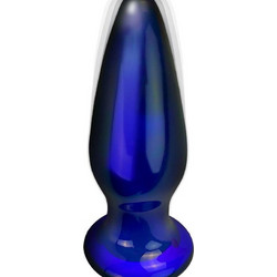 ToyJoy Buttocks The Shining Glass Πρωκτική Σφήνα 11.5cm Μπλε D-233105