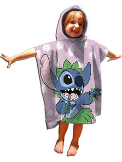 Stitch Dance Παιδικό Πόντσο Θαλάσσης Microfiber Ροζ 55x110cm