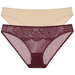 Dorina Γυναικεία Slip με Δαντέλα 2Pack FXBF0087LA189-2X0493