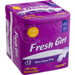 Fresh Girl Ultra Super Plus Σερβιέτες με Φτερά για Αυξημένη Ροή 12τμχ