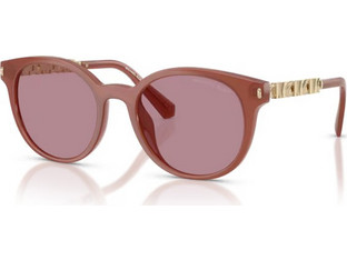 Michael Kors MK2264U 403084 Ανδρικά Γυαλιά Ηλίου Στρογγυλά Κοκάλινα Καφέ με Ροζ Φακό