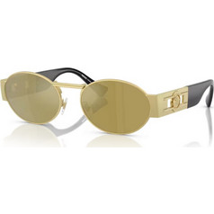 Versace VE2264 10025A Γυναικεία Γυαλιά Ηλίου Στρογγυλά Μεταλλικά Χρυσά με Χρυσό Φακό