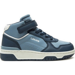 Levi's Παιδικά Μποτάκια Navy Μπλε Γαλάζια Δερμάτινα με Σκρατς VDER0022S-1163