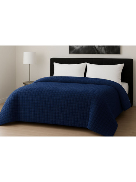 Le Blanc Κουβερτοπάπλωμα King Size 260x240 Rib Cut Navy Blue