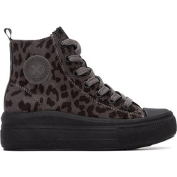 Xti Παιδικά Μποτάκια Καφέ Μαύρα Suede με Φερμουάρ 151295