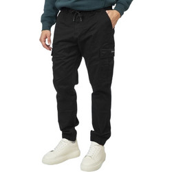 Rebase Ανδρικό Παντελόνι Cargo Joggers Κανονική Εφαρμογή Μαύρο 252-RCCP-4051