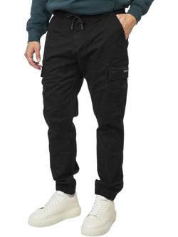 Rebase Ανδρικό Παντελόνι Cargo Joggers Κανονική Εφαρμογή Μαύρο 252-RCCP-4051