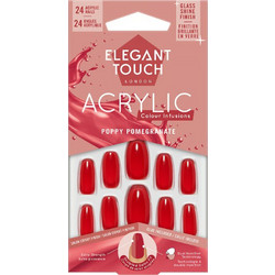 Elegant Touch Poppy Pomegranate Ballerina Tips Νυχιών 24τμχ